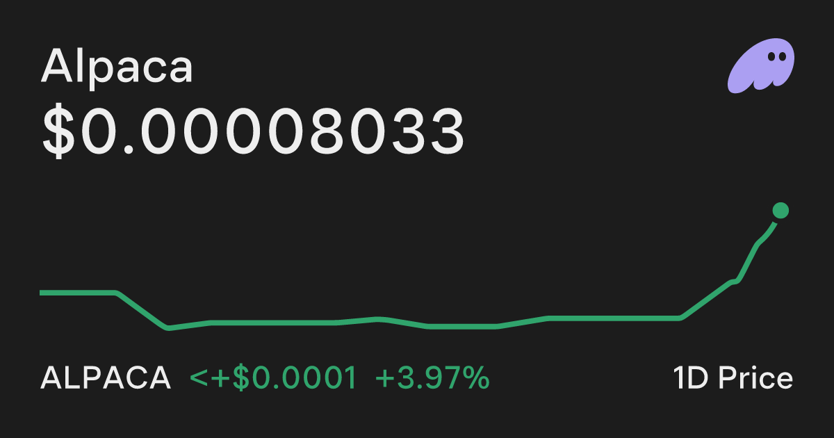 Alpaca (ALPACA) Price Chart - Buy and Sell on Phantom