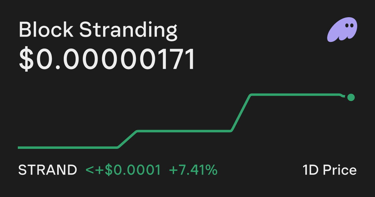 Block Stranding (STRAND) Price Chart - Buy and Sell on Phantom