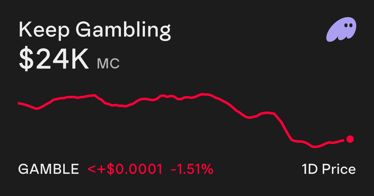Keep Gambling (GAMBLE) Price Chart - Buy and Sell on Phantom